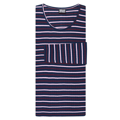 101 Tricolore Marine/Aubergine/Pink (Ekstra Længde)