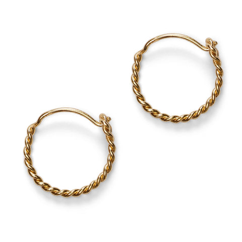 Anni Lu - Twisted Hoop Petit (Guld)