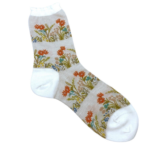 Wild Flower Strømper (White)